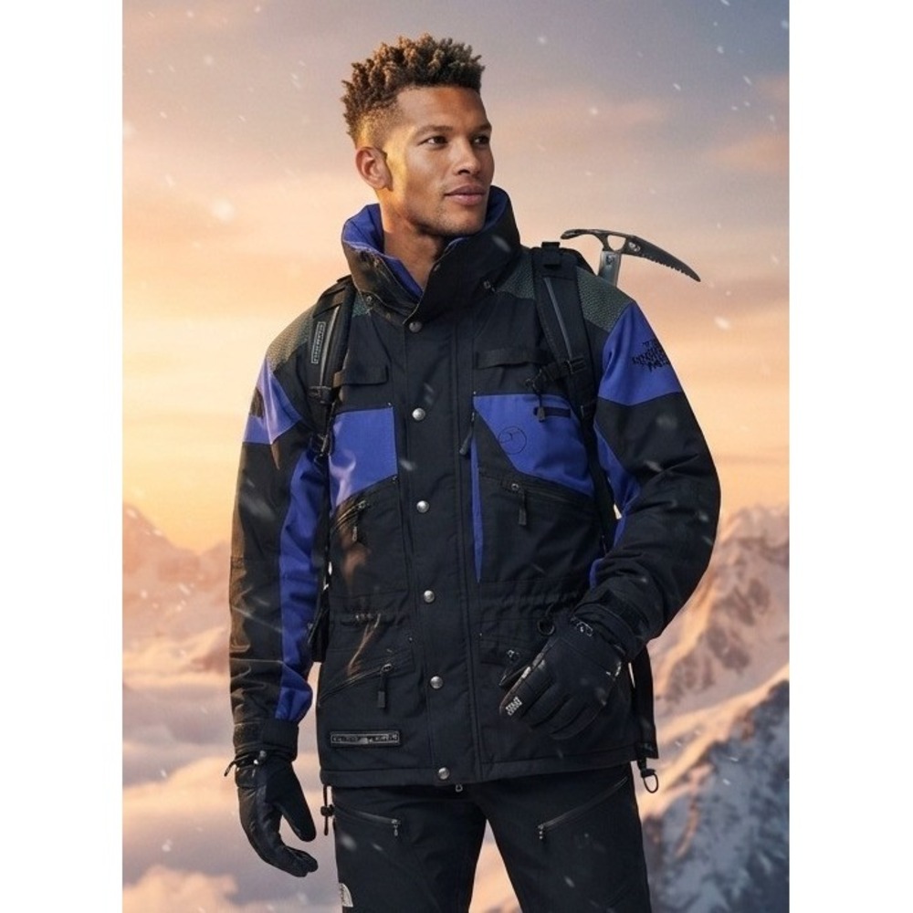 Vintage The North Face Steep Tech Scot Schmidt Ski Jacket Men's M Blue Black 90s